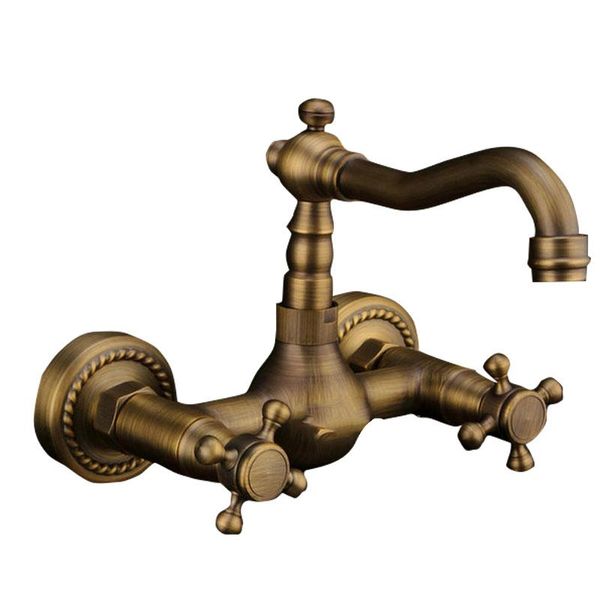 

vintage faucet bathroom double handle brass antique kitchen basin tap industrial style cocina accesorio home accessories bk50bf