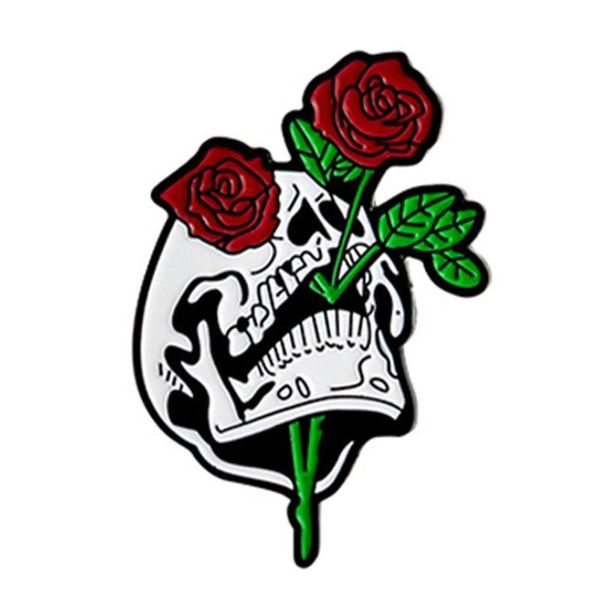 

pins, brooches punk cartoon brooch halloween drop oil enamel pumpkin skulll ghost lapel pin fun badge eve gifts jewelry for friends, Gray