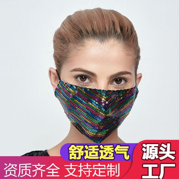 

sequin bead mask girls decorative dust-proof comfortable breathable