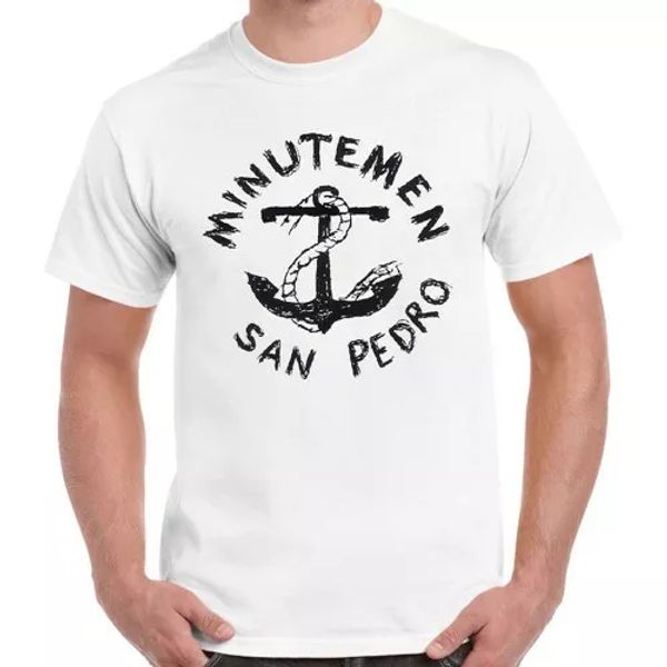 

minutemen anchor san pedro punk rock retro t shirt 1097, White;black