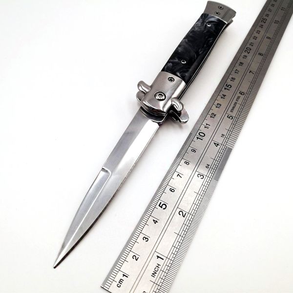 

itaian mafia cassic gamber jump knife foding knife 440c bade acryic hande pocket knife army camping surviva tactica res