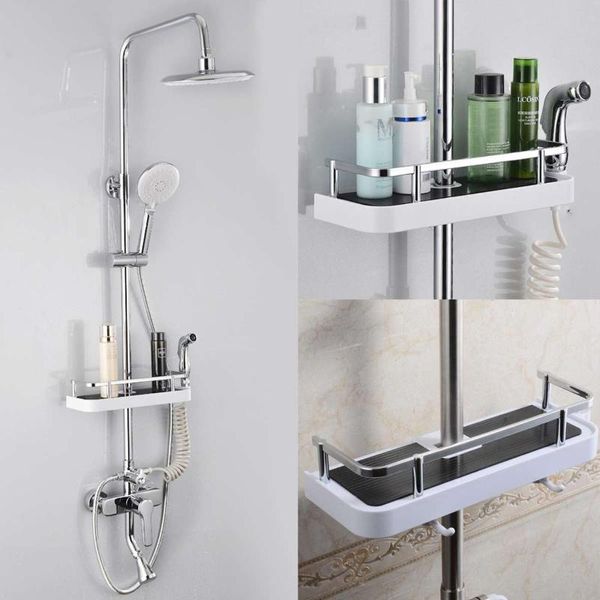 

bathroom storage & organization 30stainless steel rectangle organizer shower shelves rack holder shampoo tray single tier head