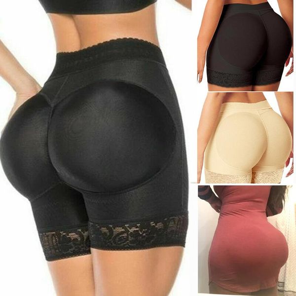 

women's shapers shapewear with padding on the buttocks and hips women bulifter padded panties body shaper underwear enhancer control fa, Black;white