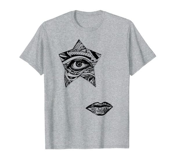 

kiss - tribal starchild t-shirt, White;black