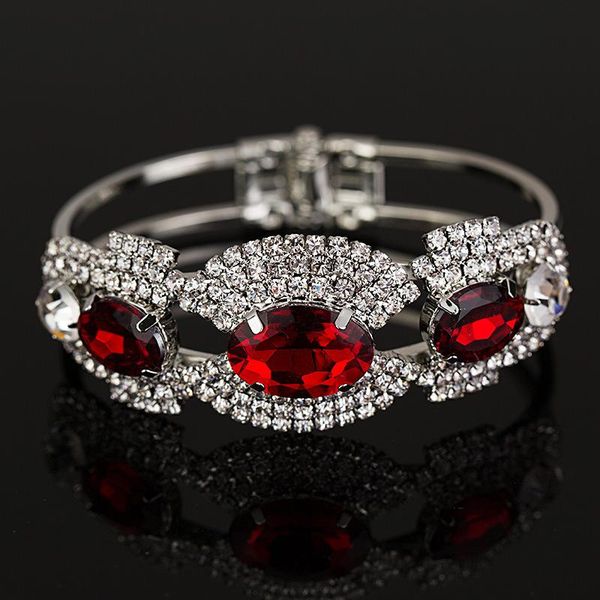 

fashion ruby diamond hollow bracelet bangle selling style, Black