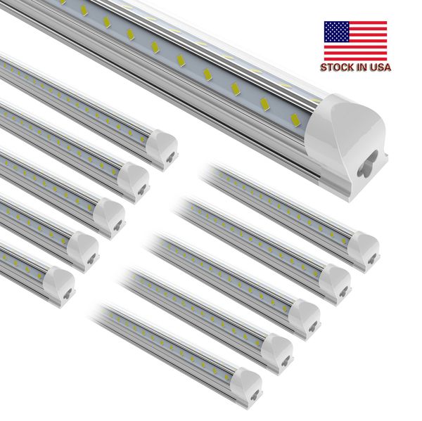 25pcs 8FT 150W, em forma de V 2FT 3FT 4FT 5FT 6FT 8Feet Cooler Porta LED Tubes T8 Integrado Tubo LED Tubo Duplo Lados LED luzes 85-265V Stock