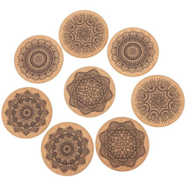 

mats & pads wooden heat resistant round coasters cup holders for home office