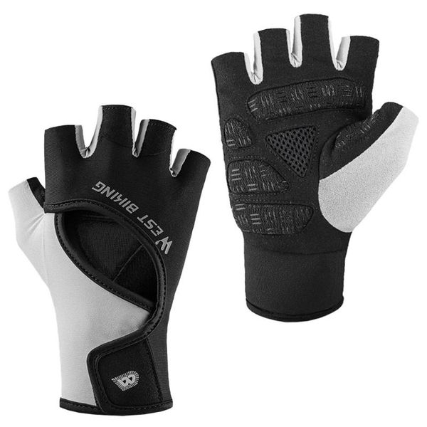 

cycling gloves 1 pair non-slip half finger outdoor sports riding, Black