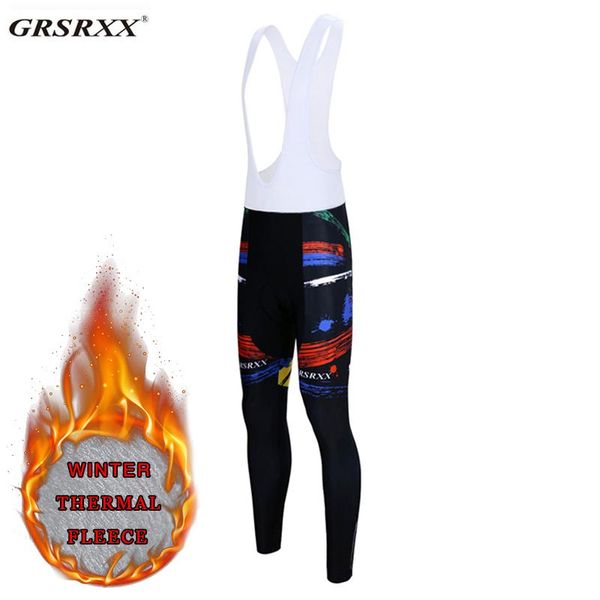 

racing pants grsrxx cycling bib 2021 keep warm breathable winter tights mtb pro mountain bike for men, Black;blue
