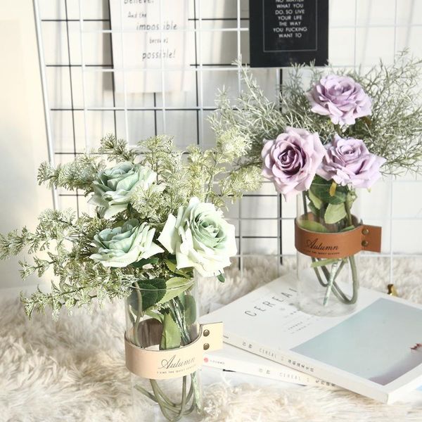 

decorative flowers & wreaths rose european silk artificial peony flower for home wedding wall decoration party decor 1pcs