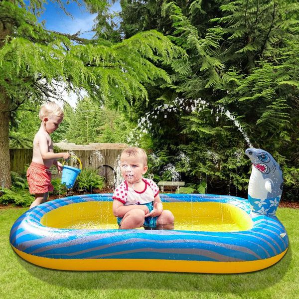 

pool & accessories 170x105cm children inflatable bathing tub baby kid home outdoor large swimming square