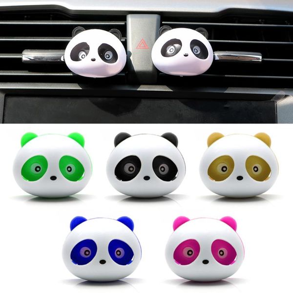 

car air freshener cute panda styling perfume ambientador para auto for vent decoration smell flavors accessories