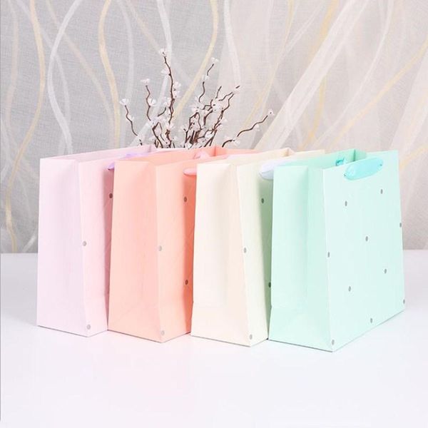 

gift wrap polka dot small fresh paper bag exquisitely packaged for birthday party
