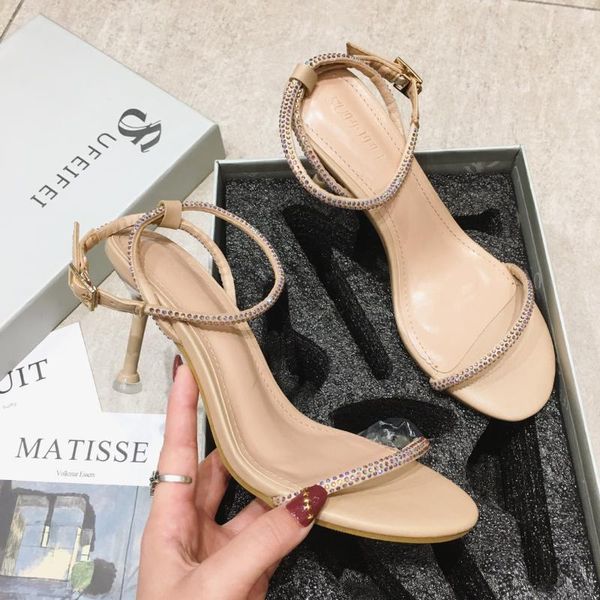 

dress shoes rhinestone with a fashion women's high heels manufacturers direct thin heel spring and autumn casual sandals, Black
