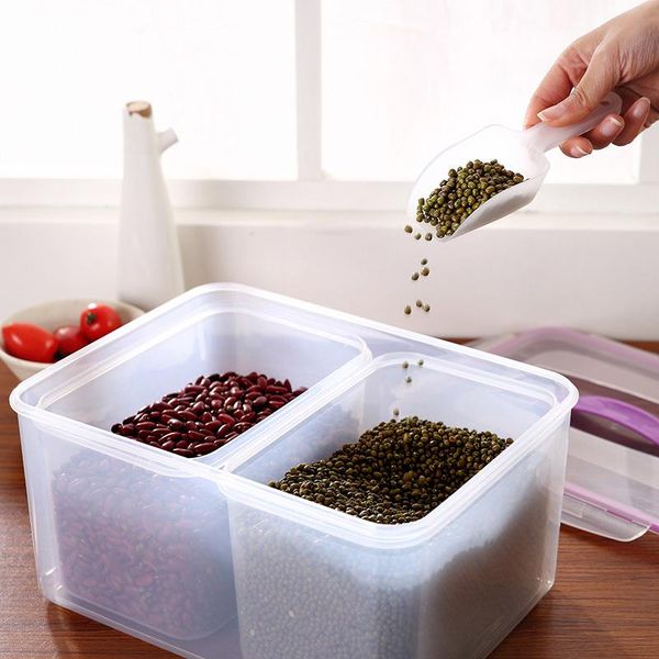 

storage bottles & jars 8l kitchen four-divided sealed box dry goods refrigerator grain microwave