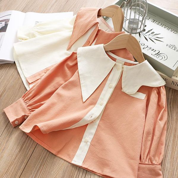

shirts kids girls long sleeve blouse shirt fashion spring unique design 2021 clothing children outifts wear, White;black