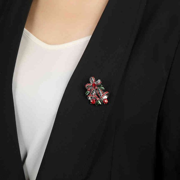 

brooch fashion pin creative gift bow grade bell christmas, Gray