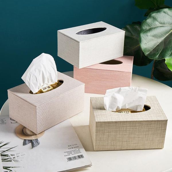 

tissue boxes & napkins simple box multiple materials leather burlap nordic modern holder home decoration accessories