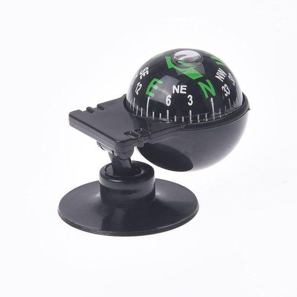 

1pc 360 degree rotation waterproof vehicle navigation ball shaped car compass with suction cup 55x30x30mm outdoor gadgets
