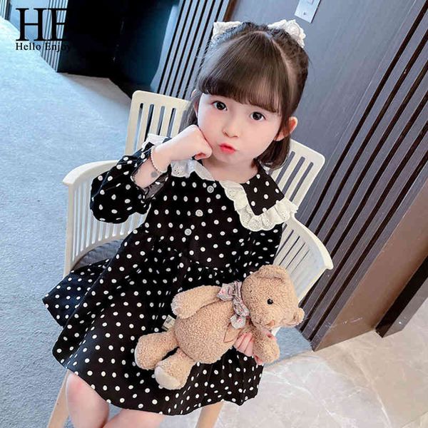 

girl's dresses summer new baby girls' fashion doll collar polka dot princess party children kids girl clothing pxg2, Red;yellow