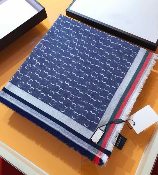 

spring winter scarf cashmere cotton scarfs color jacquard luxury shawl men's and women's scarves grade scarves 140*140cm, Blue;gray