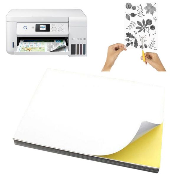 

gift wrap 210 x 297 mm glossy sticker paper white can be printed for printer self-adhesive copy diy crafts