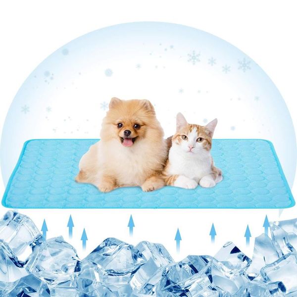 

pet cooling bed mats cat cool pads washable comfort breathable for dogs cats indoor outdoor sleeping mat summer weather beds & furniture