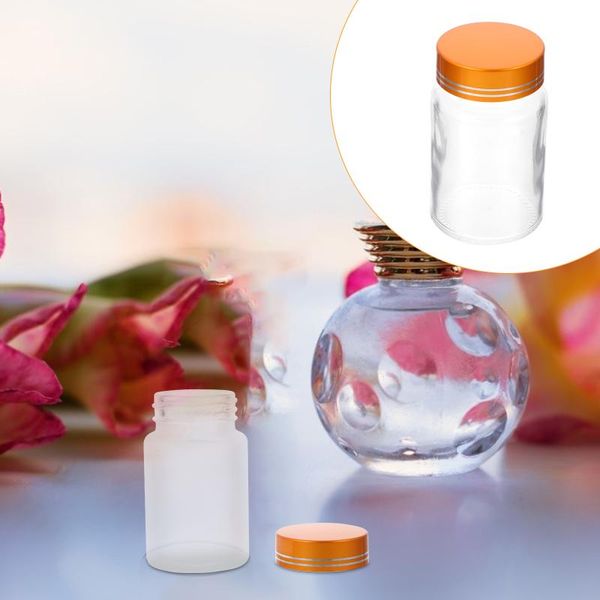 

storage bottles & jars 10pcs glass pills containers (assorted color)