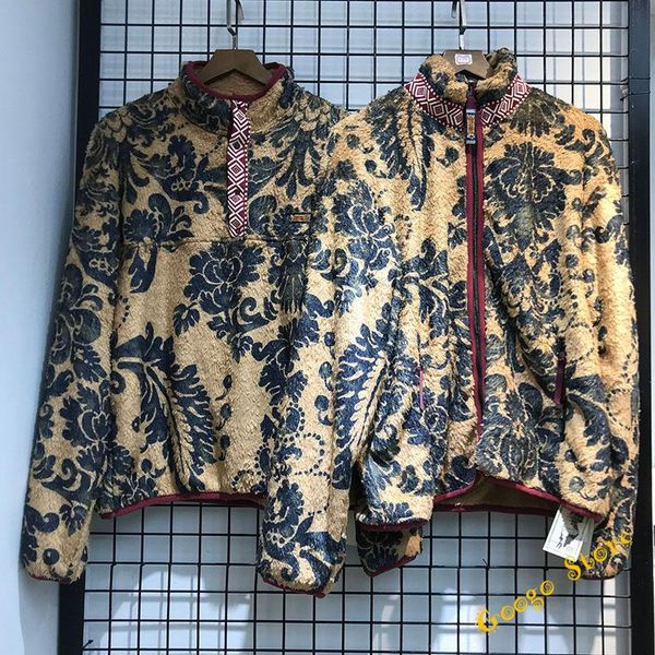 

men's jackets 2021fw keep warm lamb wool kapital men women 1:1 hip-hop tiger pattern vintage coat streetwear fashion, Black;brown