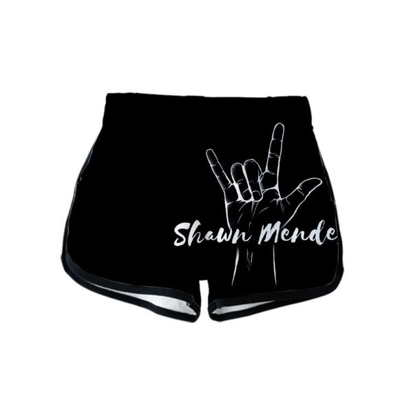 

women's shorts shawn mendes 3d/printed 2021 harajuku summer women arrival hip hop casual plus size xs-2xl outwear, White;black