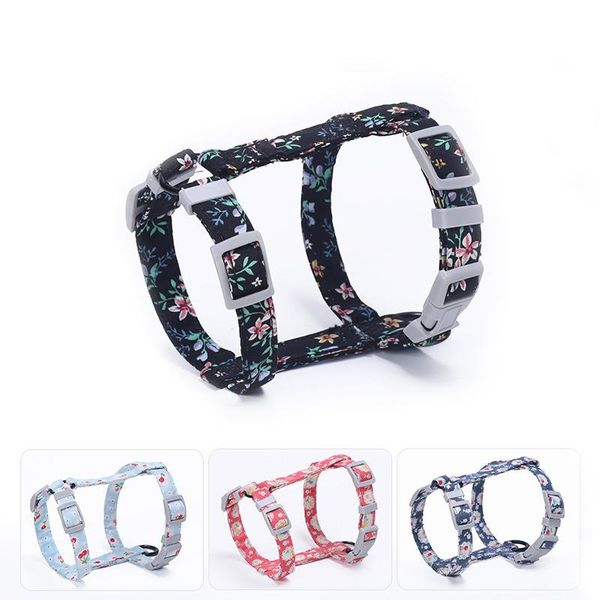 

japanese style adjustable pet cat collars for cats floral pattern harness and leash set katten lead outdoor walking & leads
