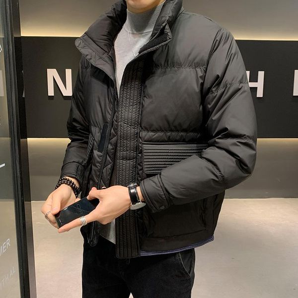 

men's down & parkas 2021 winter fashion lightweight jacket men warm man casual loose thick coat male duck b328, Black