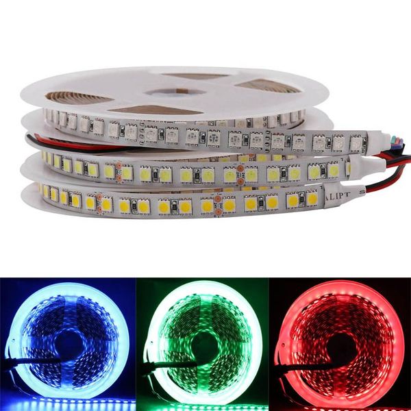

strips 5m led strip light 12v/24v dc 120led/m 600leds high bright waterproof ip33 ip65 ip67 diode ribbon tape rgb decor