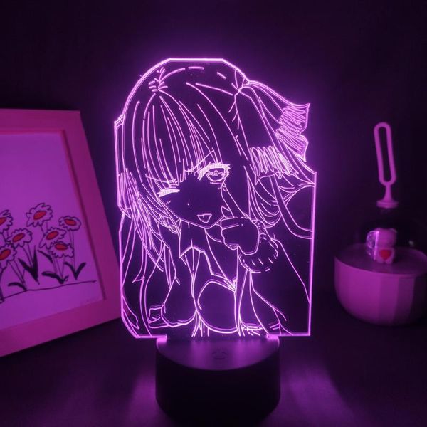 

night lights the quintessential quintuplets anime figure nakano nino 3d led lamps rgb manga cute gifts bedroom table decoration
