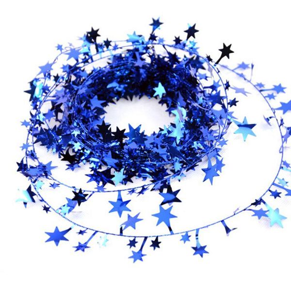 

christmas decorations 5 m tree hanging star pine tinsel stars rattan garland decoration ornament 5colors