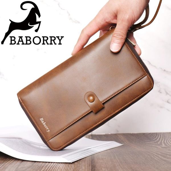 

fashion men's clutch multifunctional long wallet mony bag pu leather purse card holders handbag wallets, Red;black