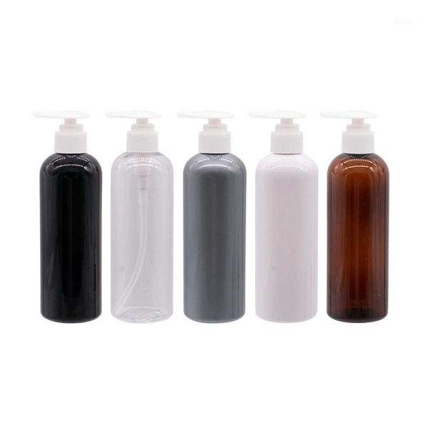 

storage bottles & jars 300ml empty personal care lotion cream pump bottle , white black dispenser container shampoo 10 oz cosmetic package