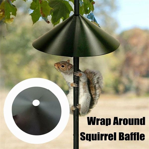 Eichhörnchenschutz-Abschirmung – umlaufende Eichhörnchen-Abschirmung aus Kunststoff, 30,5–45,7 cm. Einzigartige umlaufende Eichhörnchen-Abschirmung, schützt hängende Vogelhäuschen