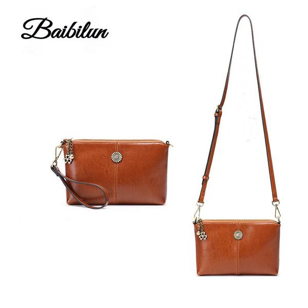 

leather clutch, cowhide women's bag, crossbody shoulder mini korean version bags