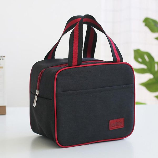 

ice packs/isothermic bags thickened oxford cloth insulation bag cold double portable aluminum film square fresh lunch cooler