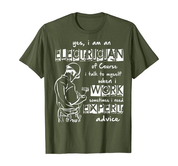 

i am an electrician t shirt, i need expert advice t shirt, White;black