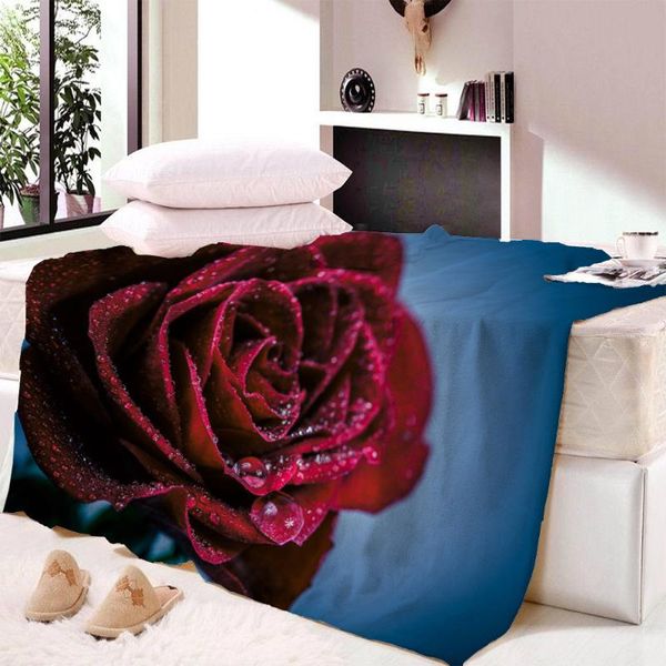 

blankets floral throw blanket flower rose tree super soft warm winter sherpa fleece plush bedspread cover for children audlt bed sofa car