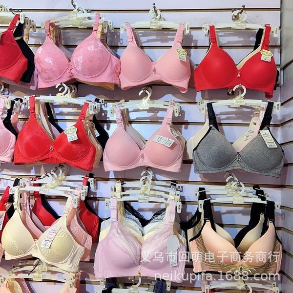 

atb dama bramiddle-aged and derly brawomen's brabra brarimless underwear10 yuan model women's underwear bralarge size dama bramidd, Red;black