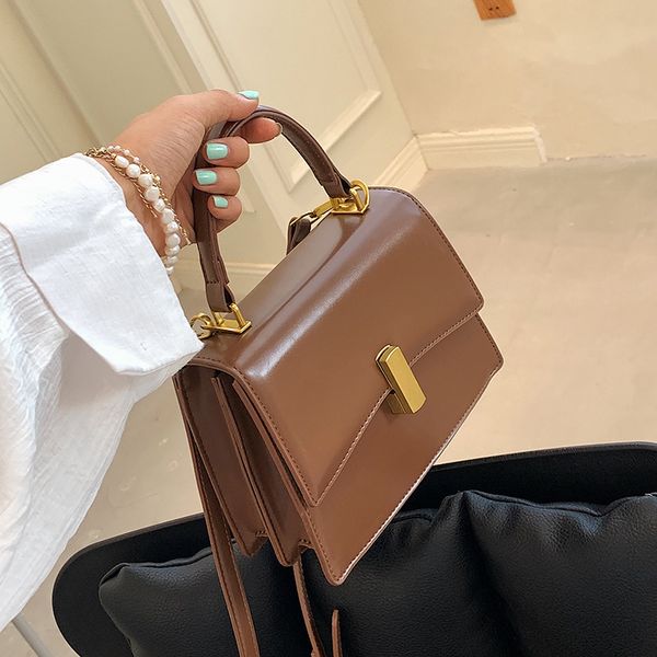 

retro small bag trendy messenger texture portable new 2021 square simple shoulder female jkdst