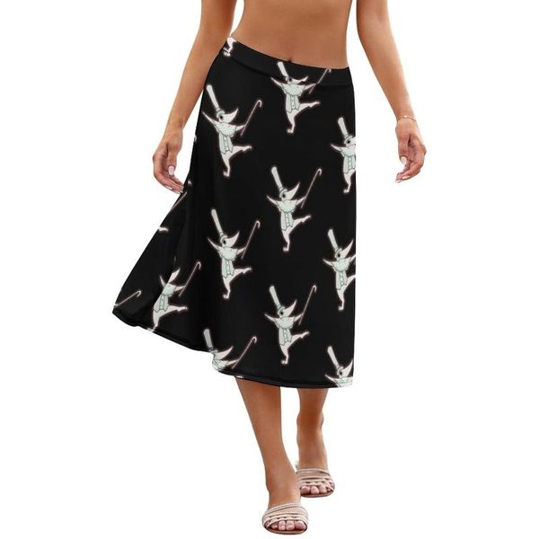 

skirts manga skirt fashion spring youth pattern polyester comfortable midi, Black
