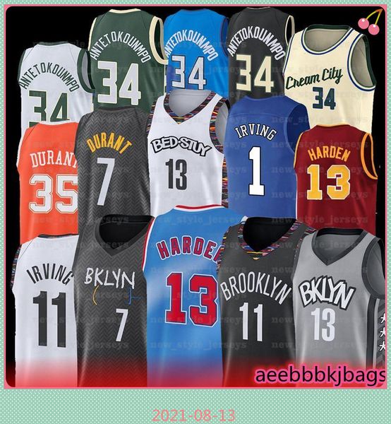

7 kevin kyrie basketball jerseys giannis irving antetokounmpo durant 13 harden ncaa men z20, Black;red