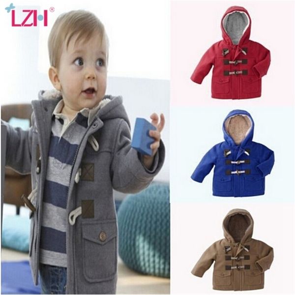 

lzh baby boys jacket autumn winter for boy coat kids hooded outerwear clothes children 2-5 year 211011, Blue;gray