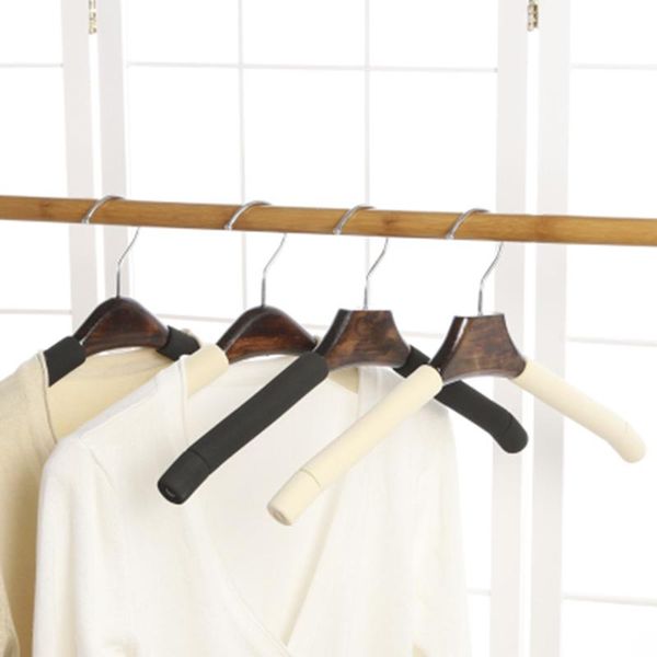 

hangers & racks 10 pcs/lot high-grade solid wood non-slip cotton wooden hanger for covering trousers