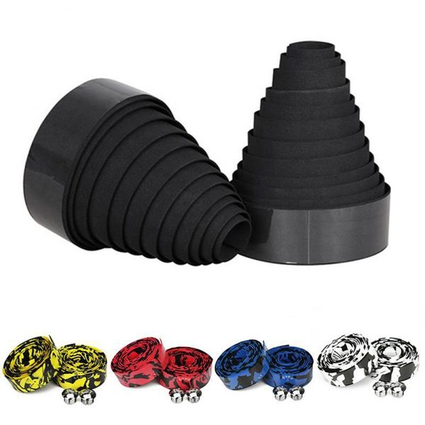 

bike handlebars &components 2pcs bicycle handlebar belt sweat absorbent colorful cycling handle cork tape wrap accessories