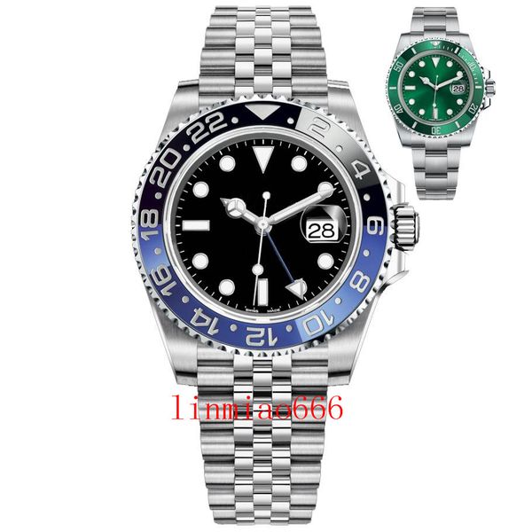 

u1 mens watches 40mm automatic mechanical watch stainless steel blue black ceramic sapphire wristwatches super luminous montre de luxe, Slivery;brown